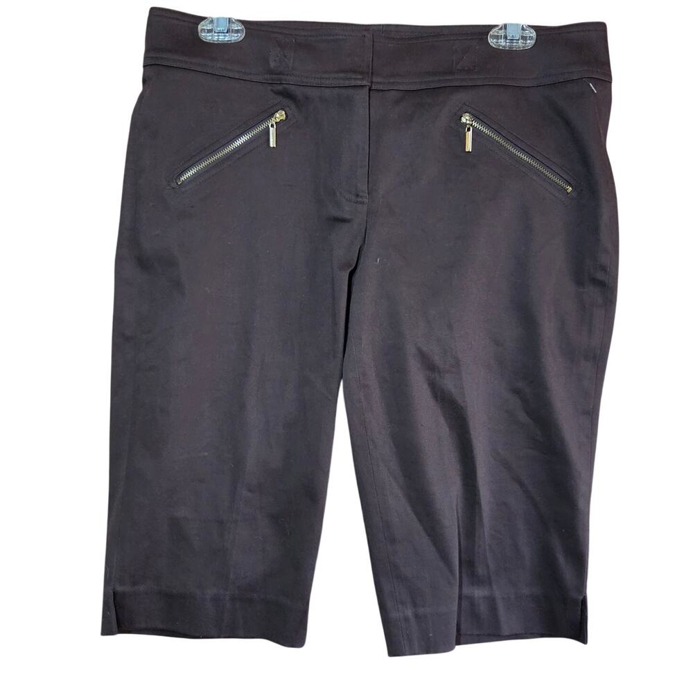 Cache Brown Cotton Blend Bermuda Shorts Size 8